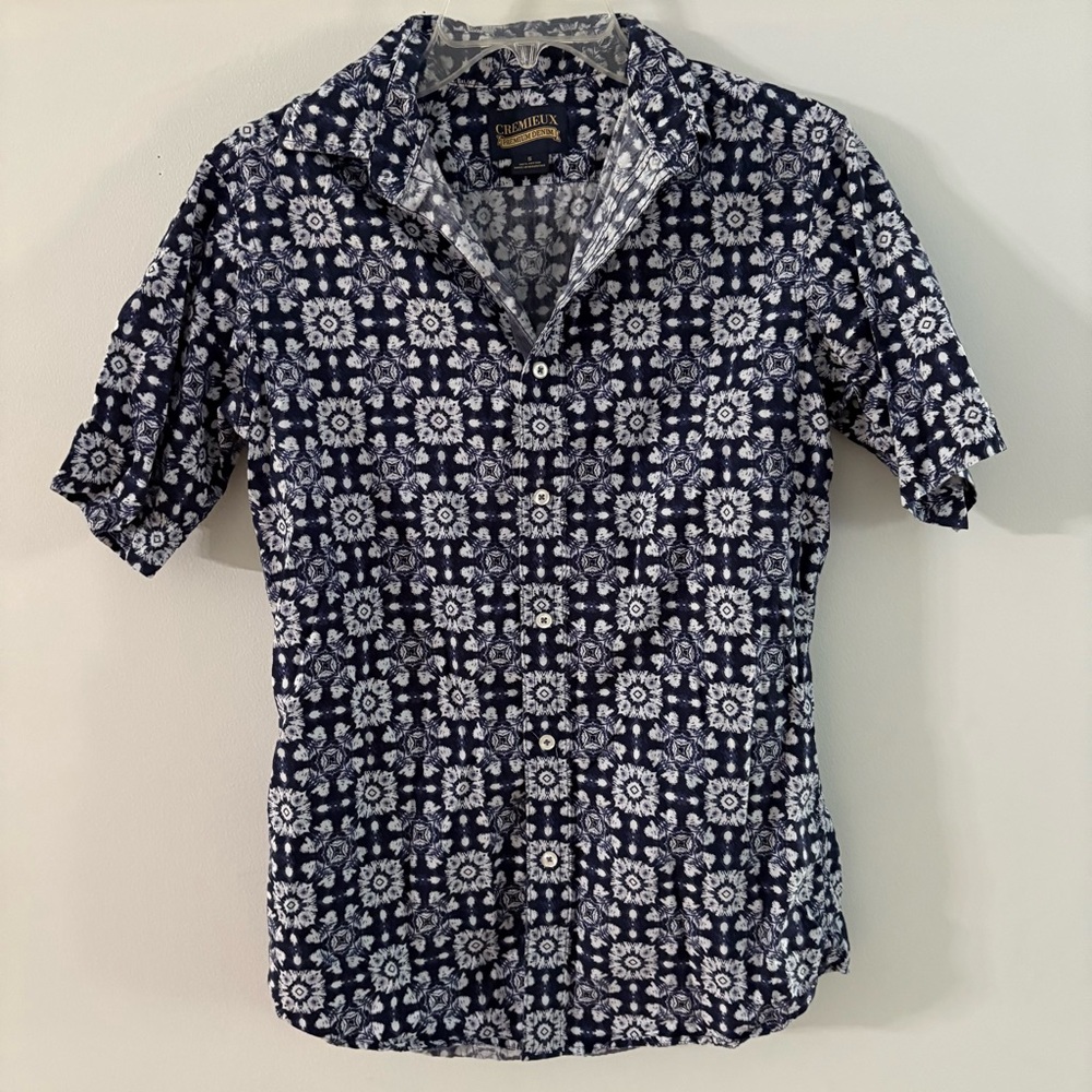 Daniel Cremieux Navy and White Patterned Shirt